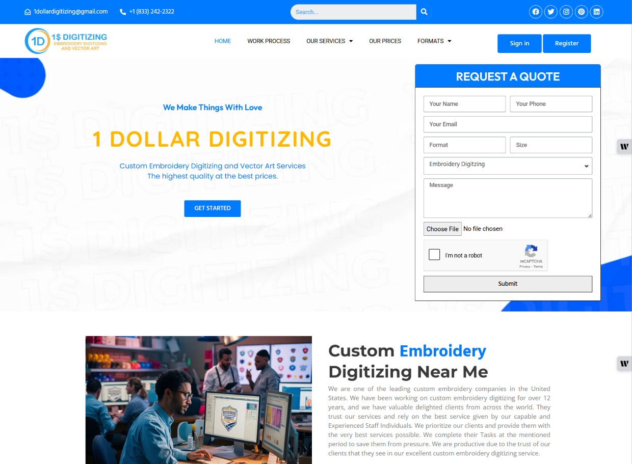 1 Dollar Digitizing